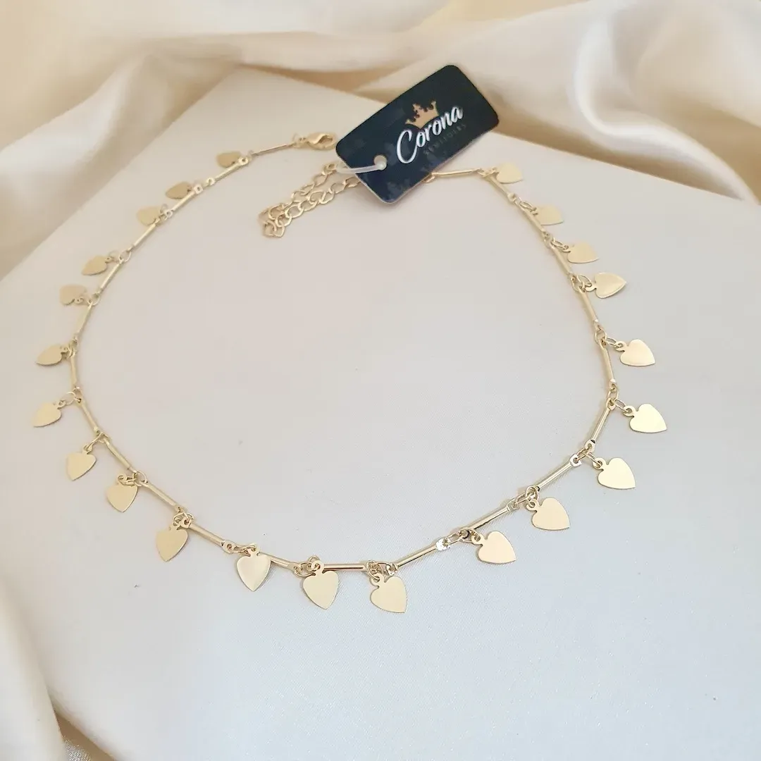 Choker coração e tubo