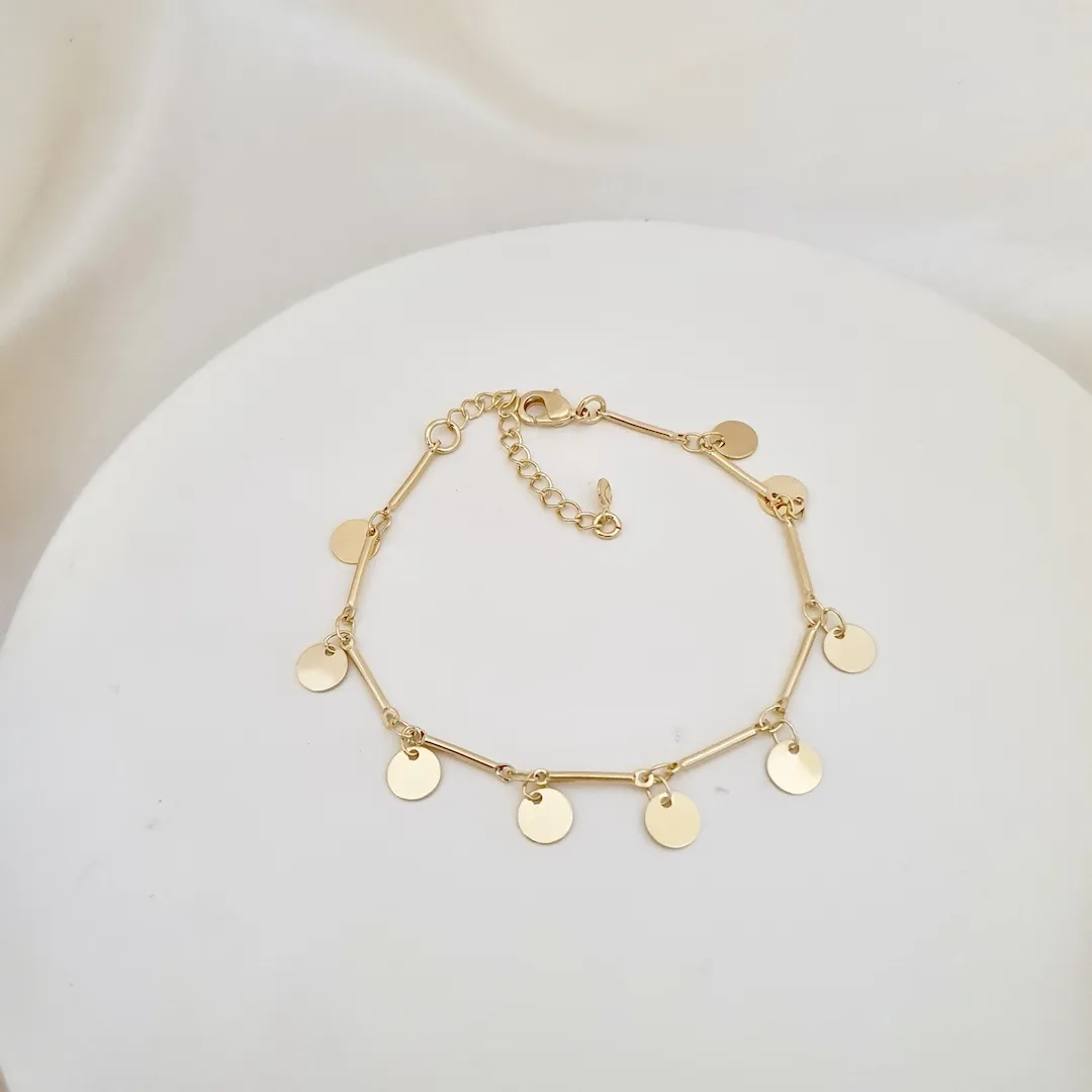 Pulseira tubo e chapa redonda