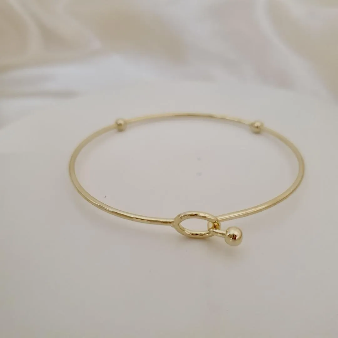Bracelete bolinhas fecho encaixe