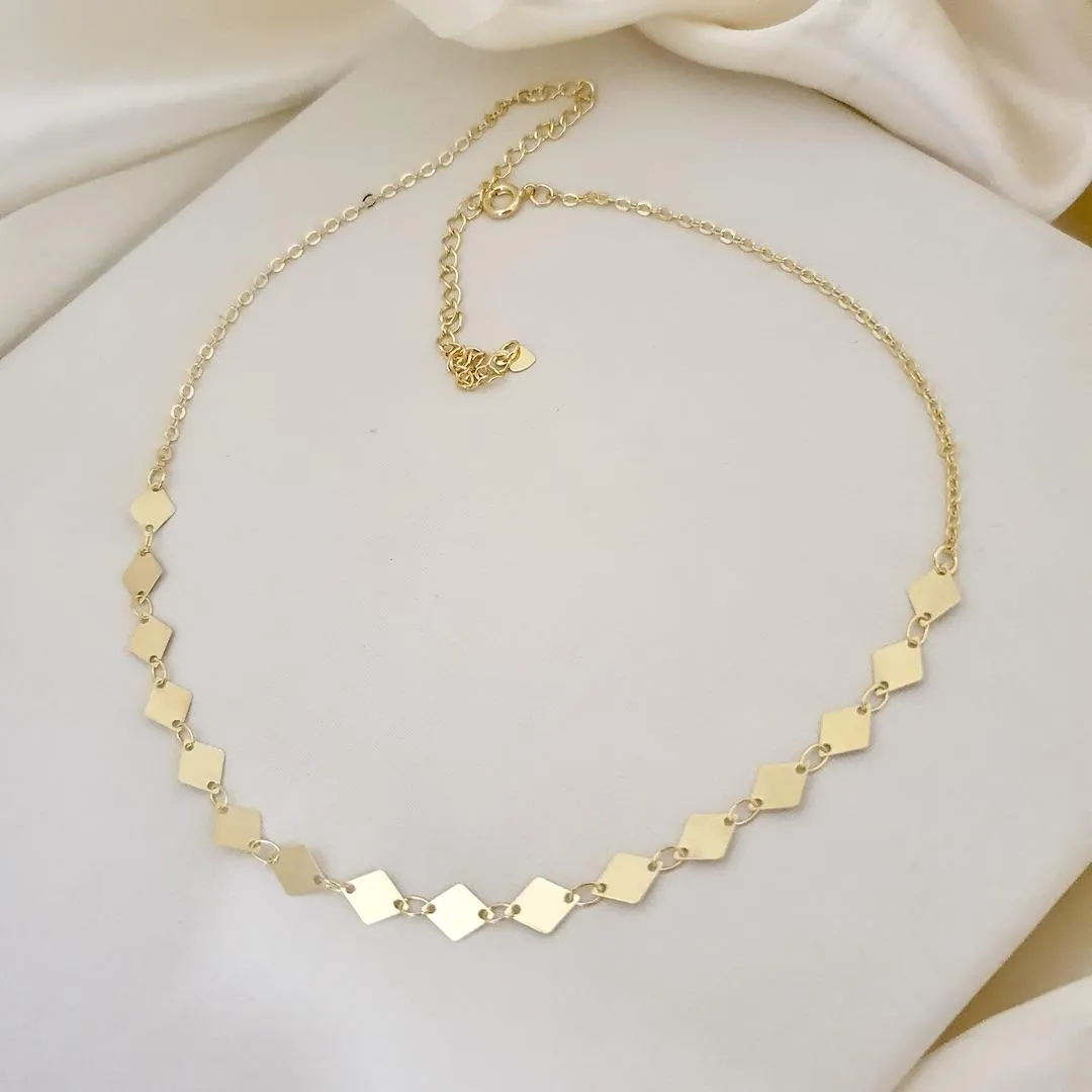Colar choker losango chapinha