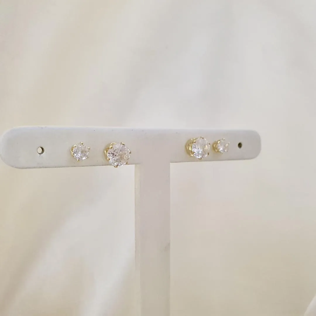 Brinco dupla ponto de luz zirconia