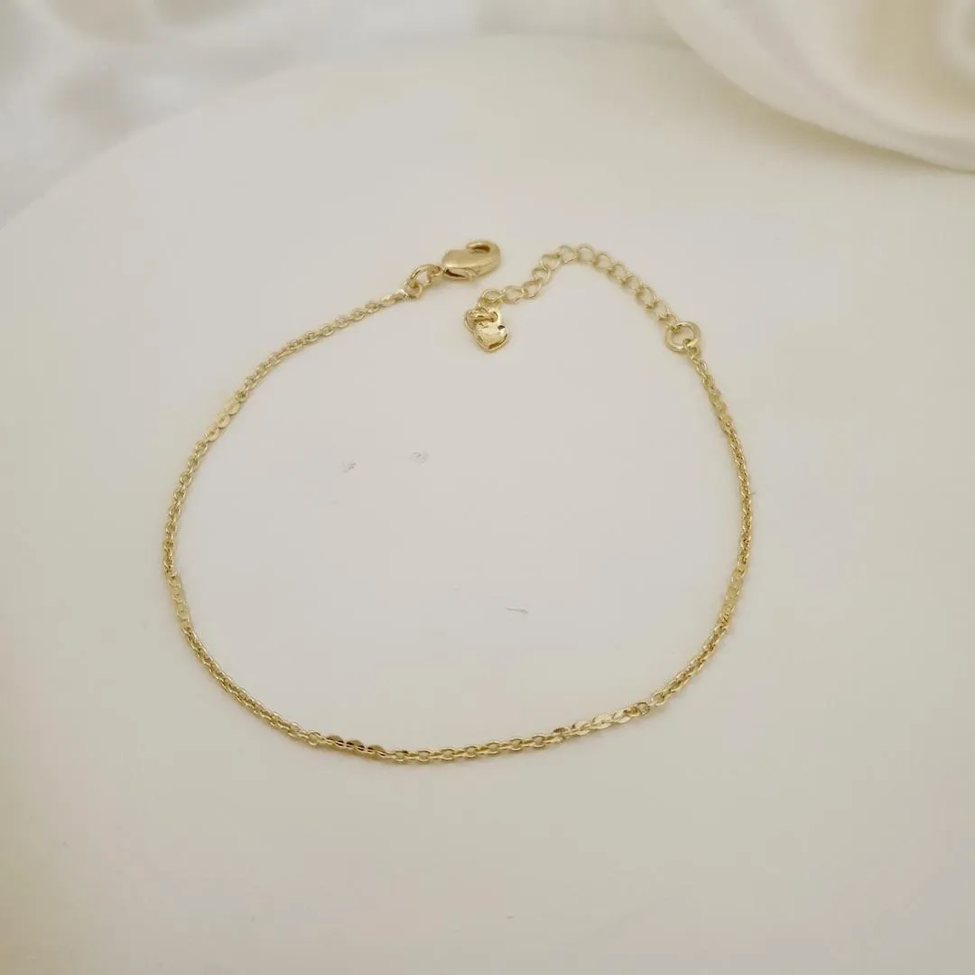 Pulseira elo achatado