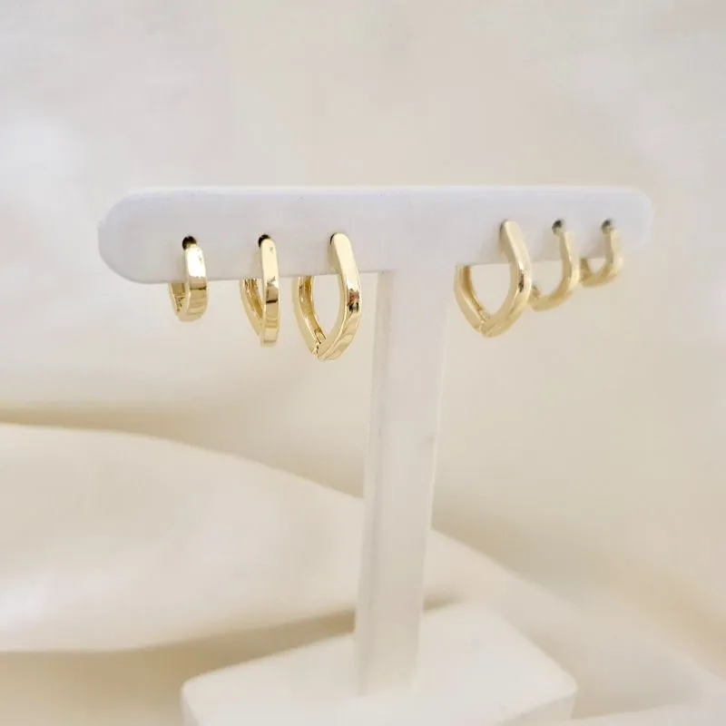 Brinco argola click formato gota