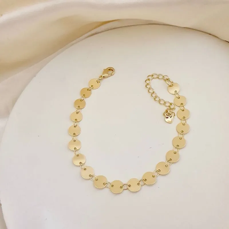 Pulseira chapa redonda