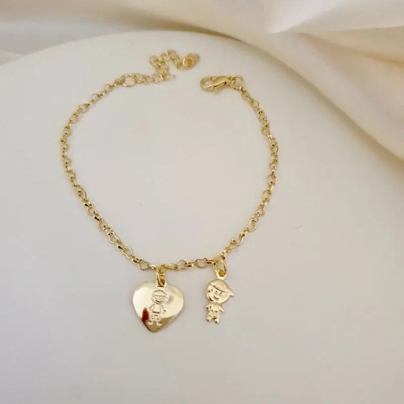 Pulseira menino coração (filho)