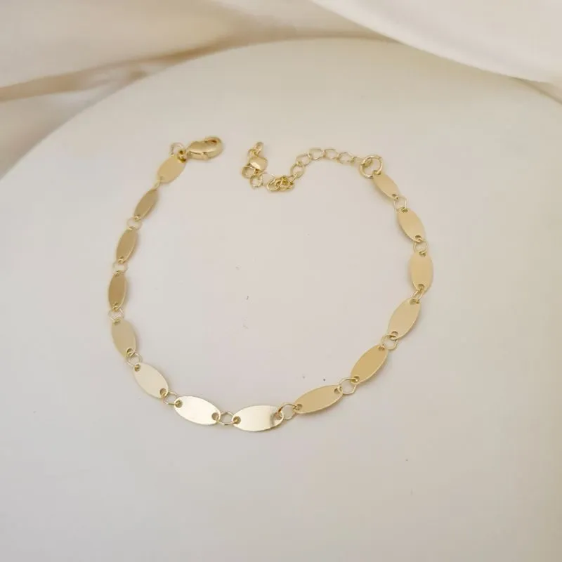 Pulseira chapa oval