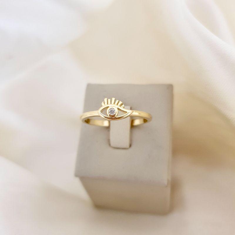 Anel olho grego zirconia