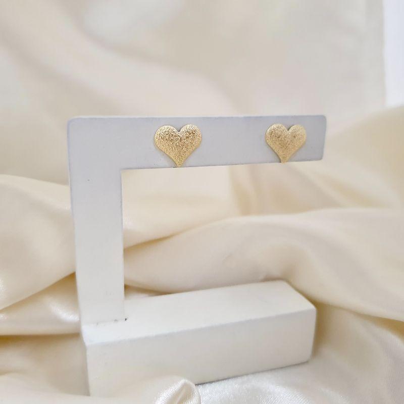 Brinco coração fosco