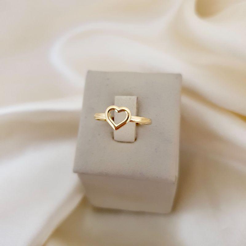 Anel infantil / falange contorno coracao