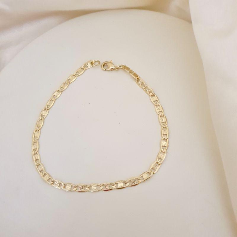 Pulseira masculina elo marine diamantado