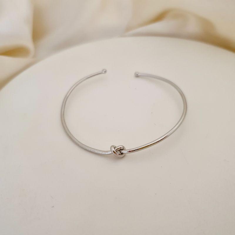 Bracelete ródio nó