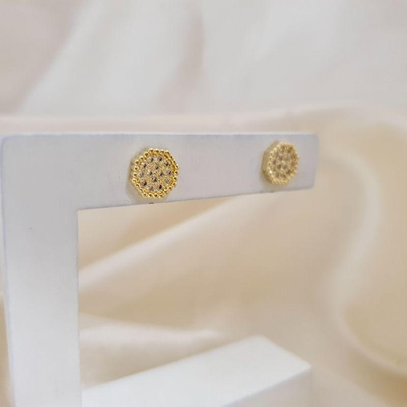 Brinco hexagono zirconia