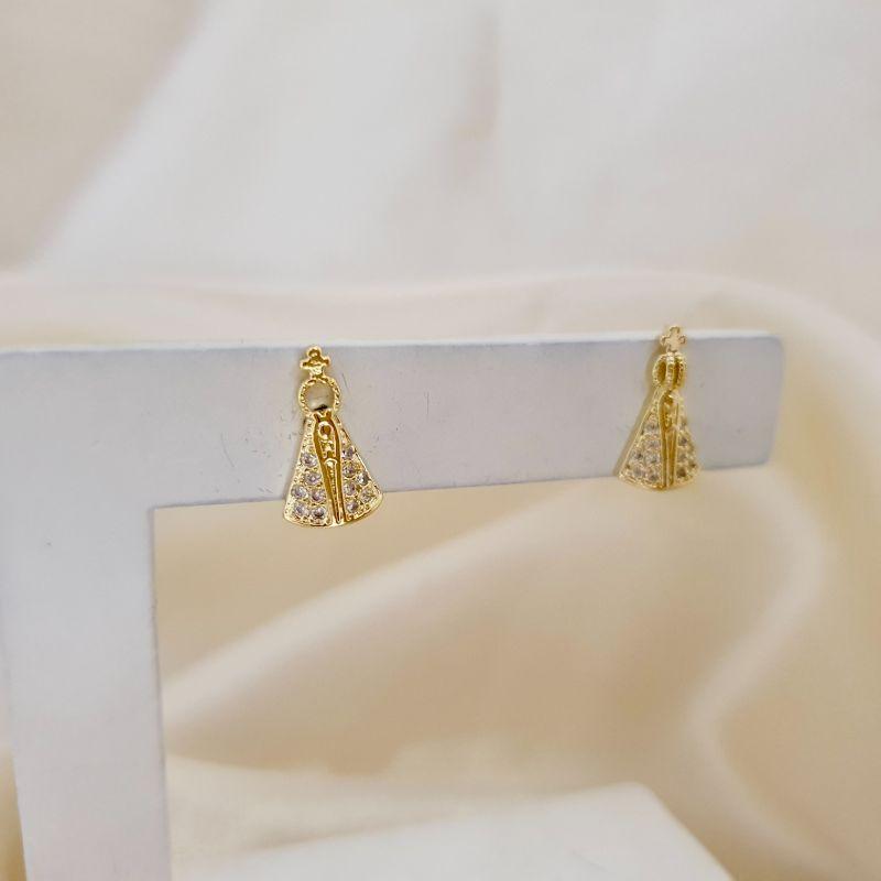 Brinco Nossa Senhora zirconia