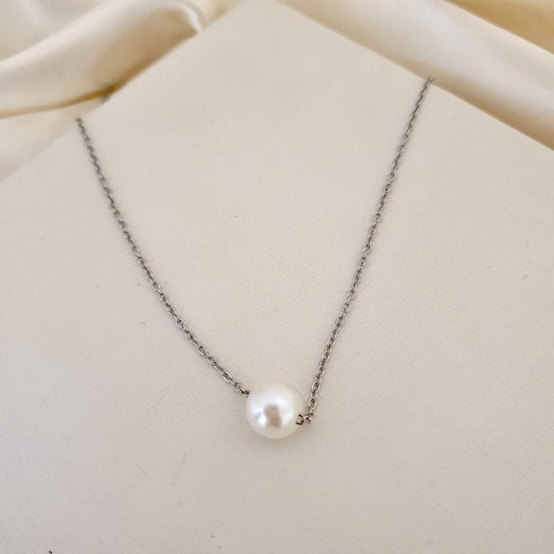 Colar inox perola