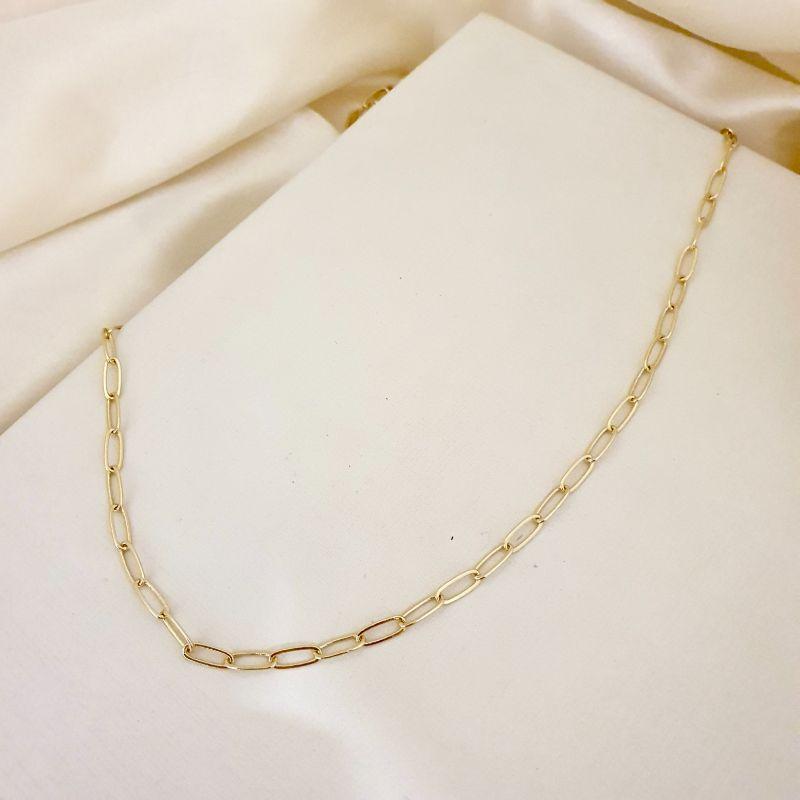 Colar masculino elo oval 60cm