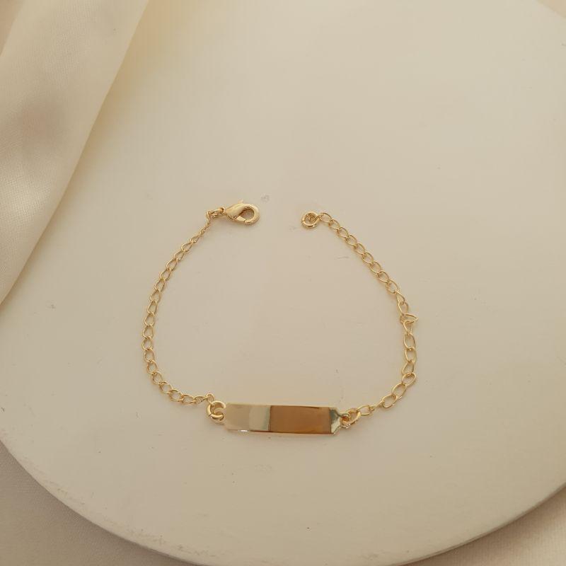 Pulseira infantil plaquinha