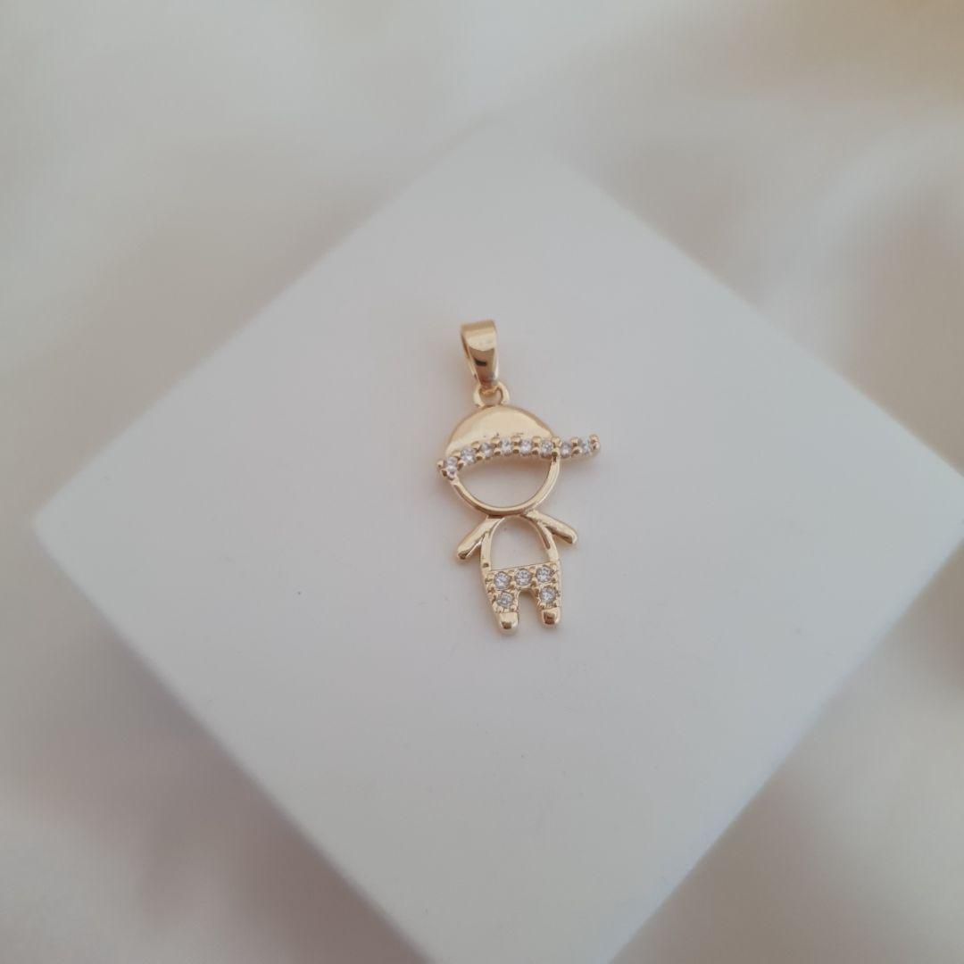 Pingente menino cravejado zirconia (filho)