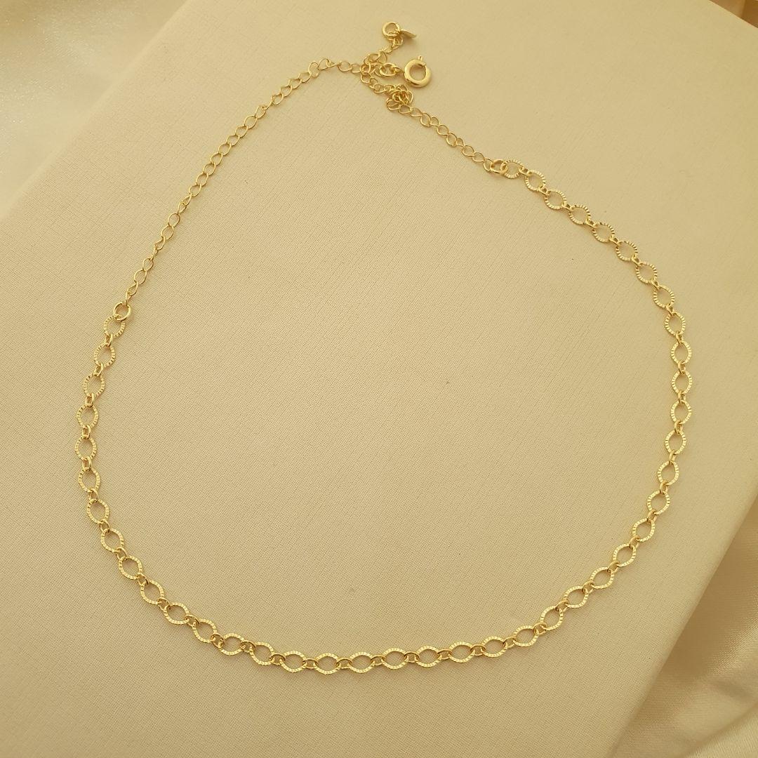 Colar choker elo diamantado